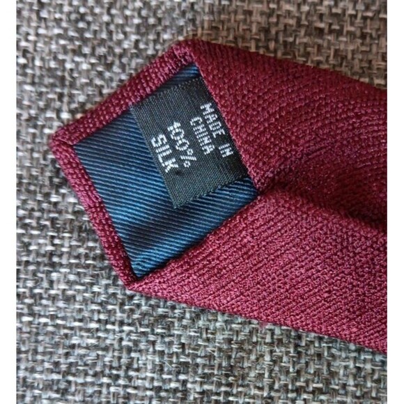 Tie 70s 80s 90s Y2K Mens Joseph Abboud Silk red 3 Wide 59 Long - Picture 5 of 6